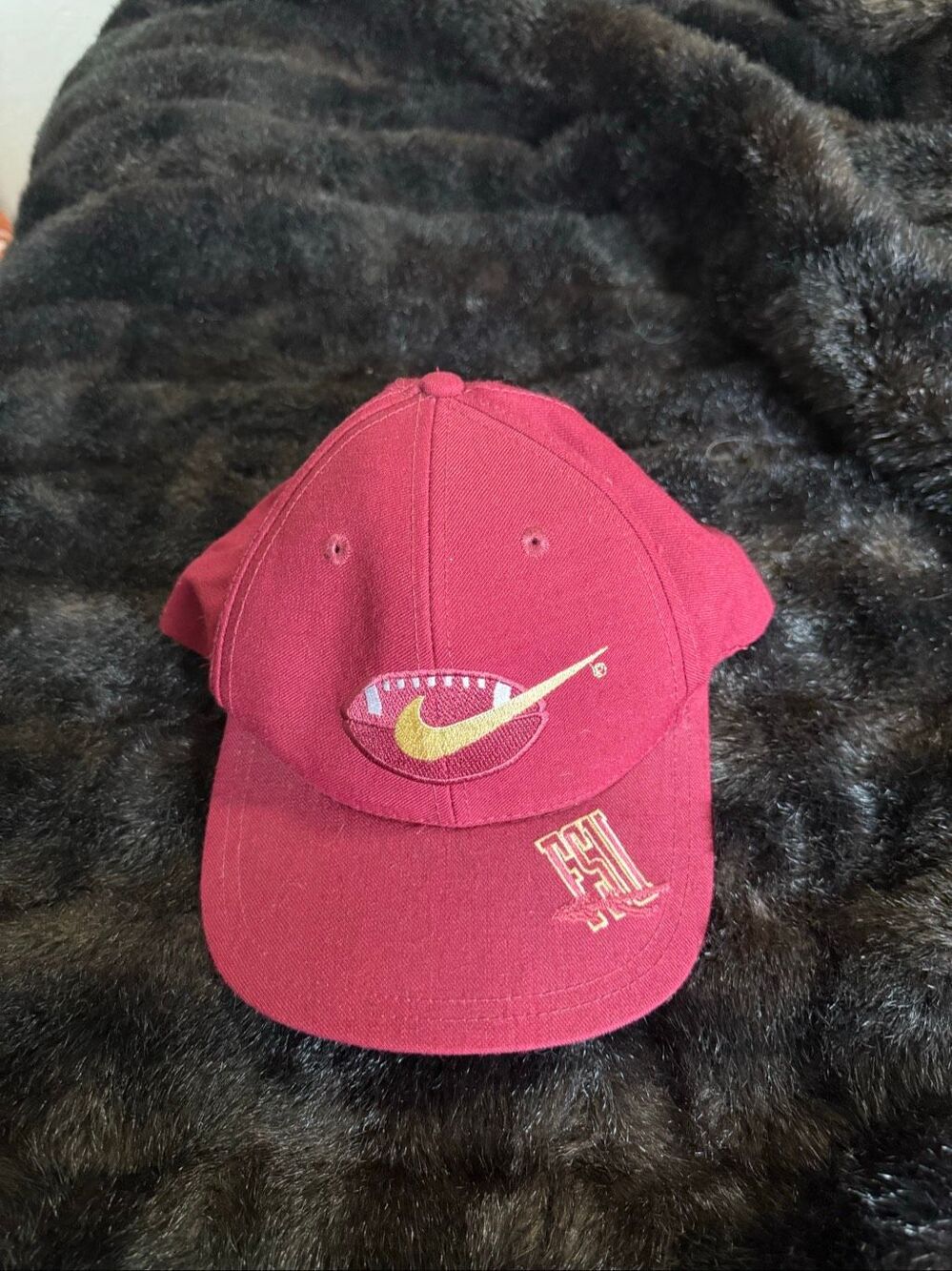 Vintage Florida State University Nike White Tag Snapback Hat FSU Football NCAA